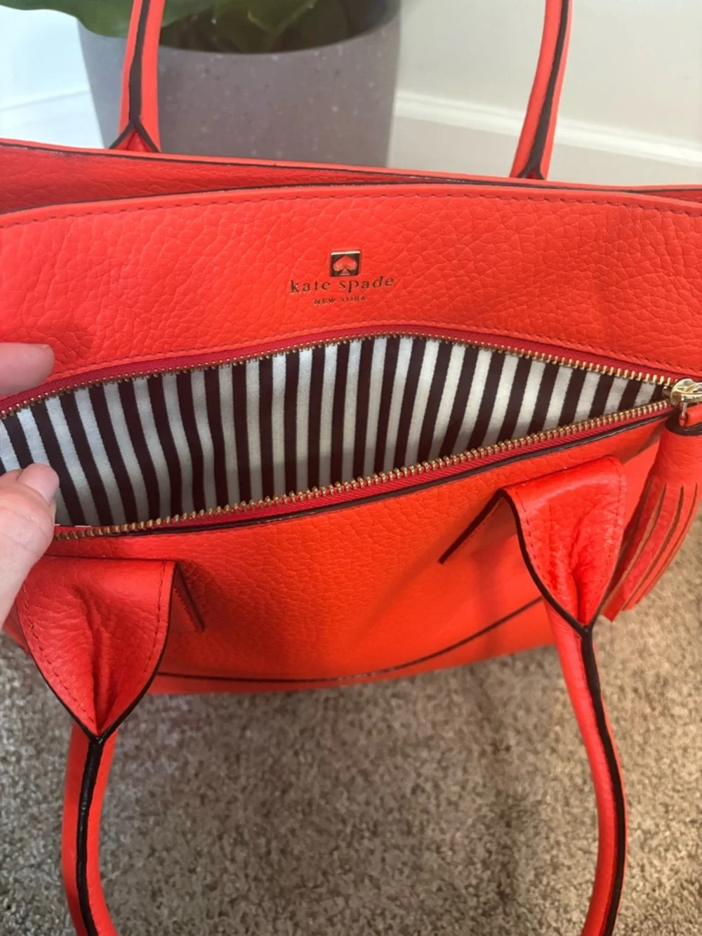 Kate Spade Southport Ave Linda Tote in Flaming Red - Picture 5 of 9